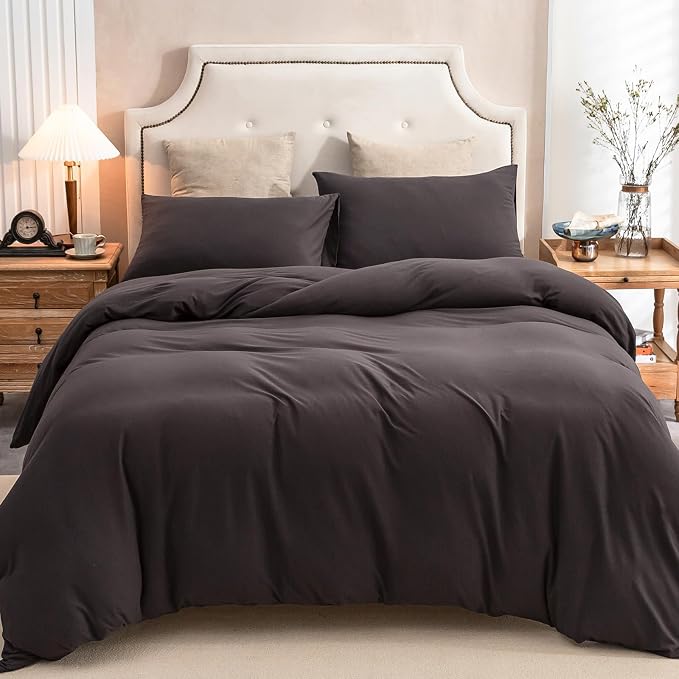 PURE ERA Jersey Knit Duvet Cover Set 100% T-Shirt Cotton Super Soft Comfy 3pc - Image 6
