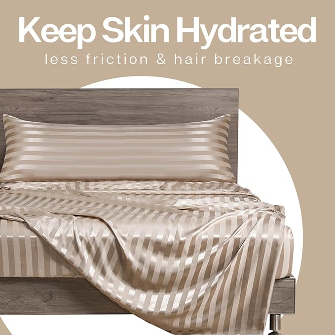 MR&HM Satin Body Pillow Cover, Soft and Breathable Body Pillow Case - Image 5