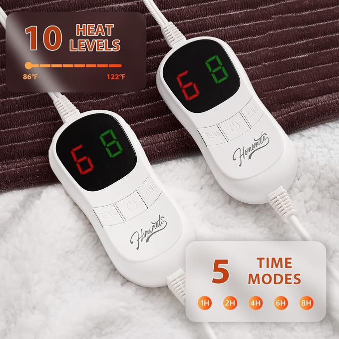 Homemate Electric Heated Blanket Queen Size - Image 3