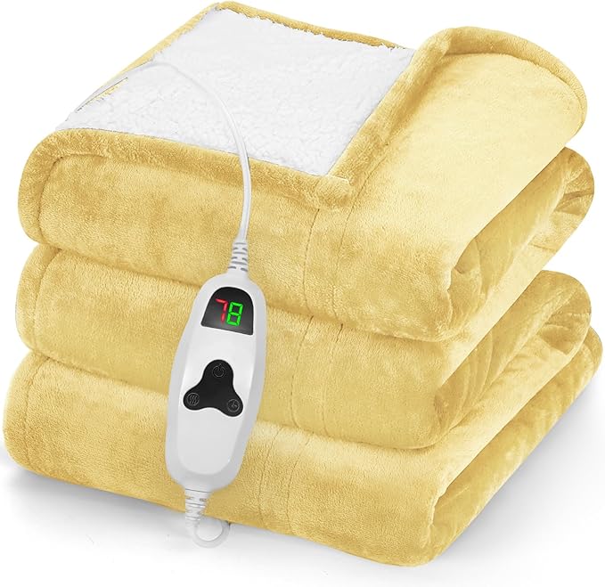 greenoak Heated Blanket Electric Throw 50"X60", Heating Blankets by Greenoak