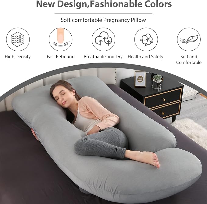 BATTOP Pregnancy Pillows for Sleeping, Full Body Maternity Pillow - Image 7