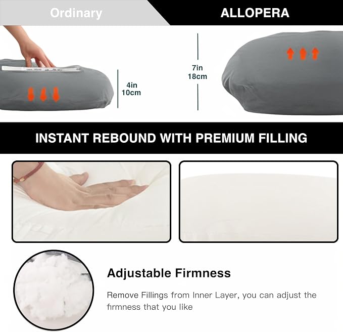 ALLOPERA Pregnancy Pillow, Full Body 57 Inch Maternity Pillow - Image 4