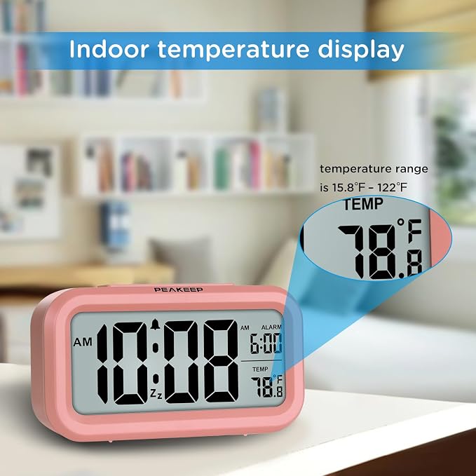 Peakeep Night Light Digital Alarm Clock - Image 4