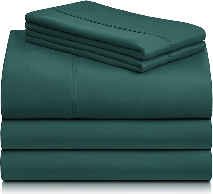 LuxClub 5 PC Split King Sheet Set, Breathable Luxury Bed Sheets, Deep Pockets - Image 8