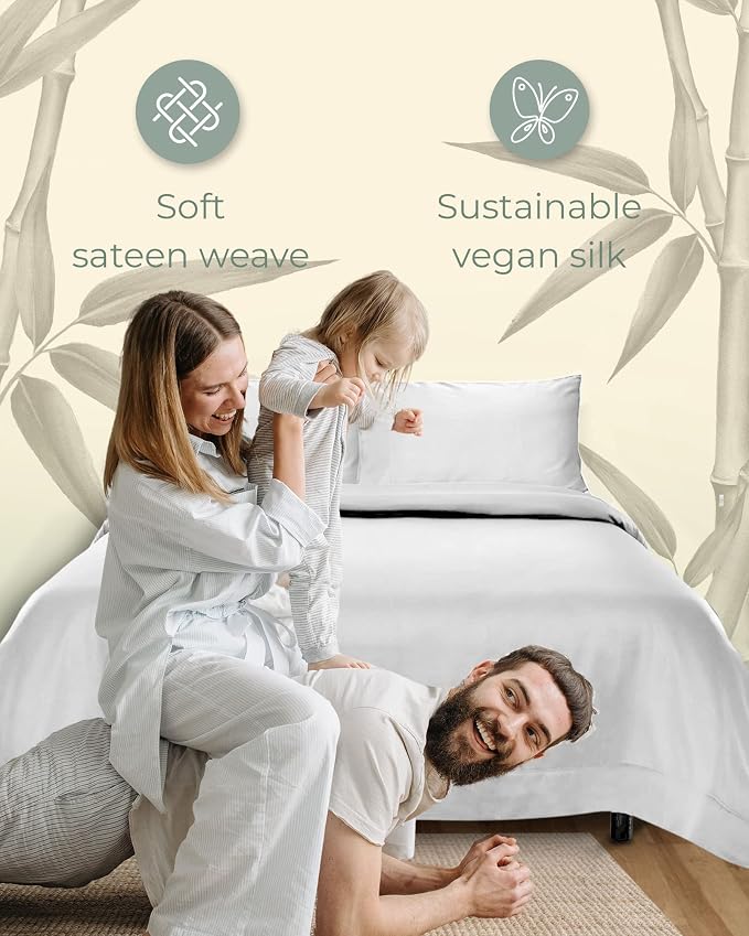 LINENWALAS Flat Sheet Only, Rayon Derived from Bamboo Top Sheet, Hotel Luxury - Image 4