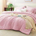 CozyLux Full Size Comforter Sets Pink, 7 Pieces Bed in a Bag Full Comforter Set by CozyLux