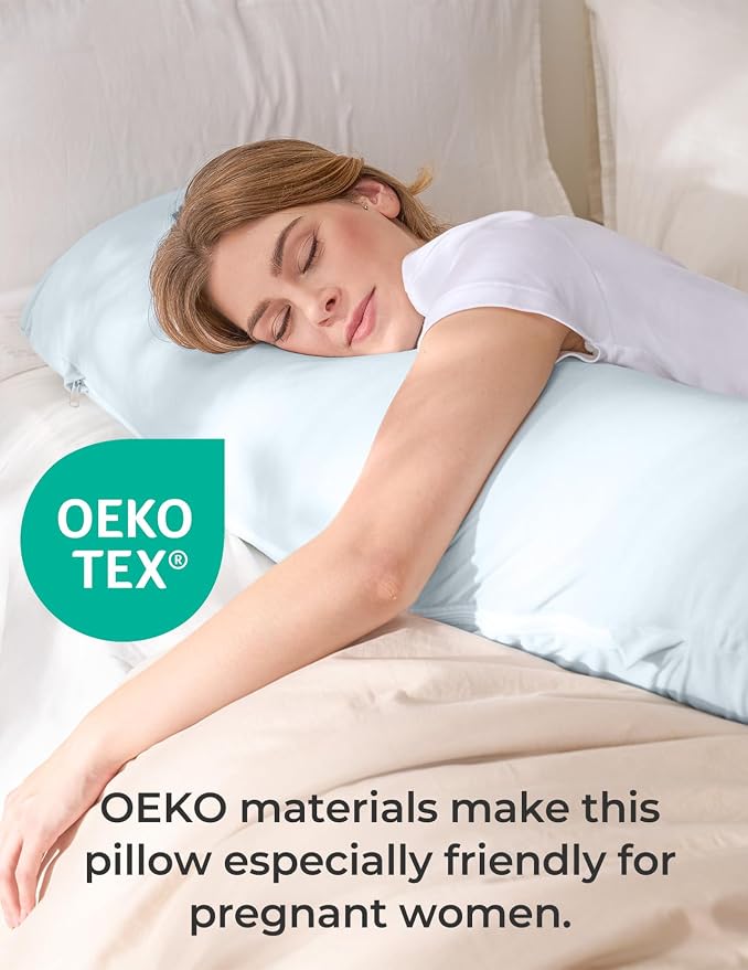 Momcozy Pregnancy Pillows for Side Sleeping, J Shaped Maternity Body Pillow for - Image 4