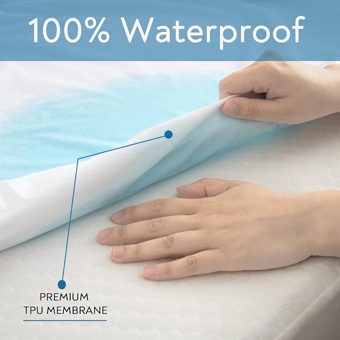 Short King Terry Mattress Protector Waterproof - Image 4
