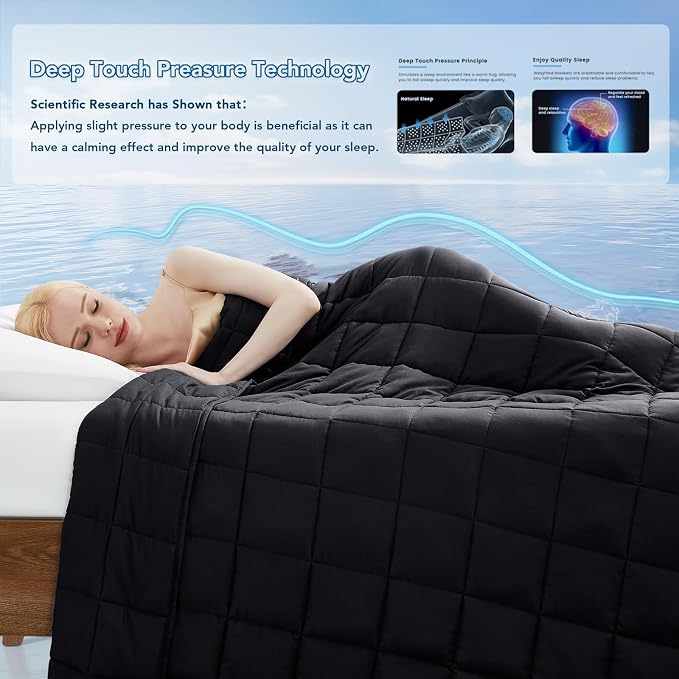 Topcee Weighted Blanket for Adults Queen Size Soft Cooling Heavy Blanket - Image 4
