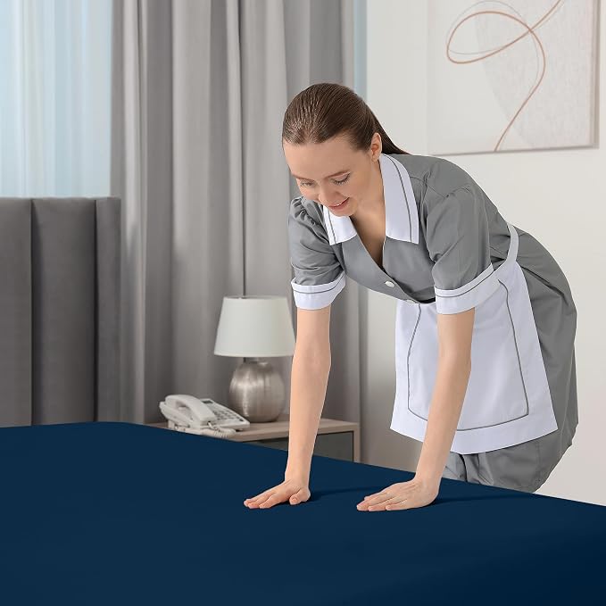 Royale Linens Extra Deep Pocket Full Fitted Sheet Only - Image 8