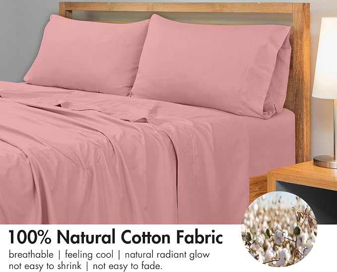 Royale Linens 300 Thread Count 100% Long Staple Combed Cotton Flat Sheet - Image 4