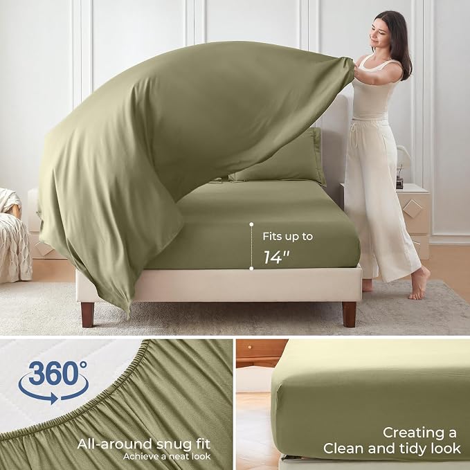Sasttie Queen Comforter Set, 7 Pieces Bed in a Bag Queen, Complete Bedding Set - Image 4