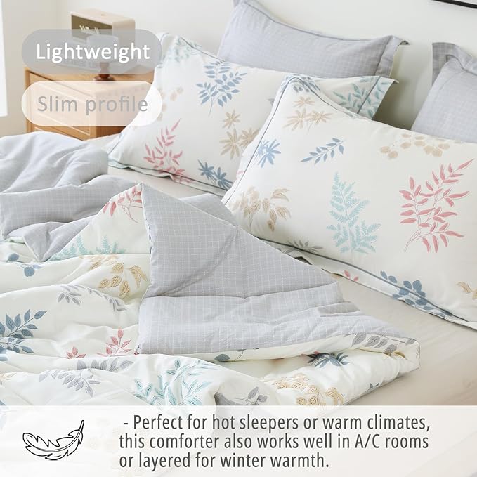 LEMIROE White Cotton Comforter Queen Size 3Pcs - Image 3
