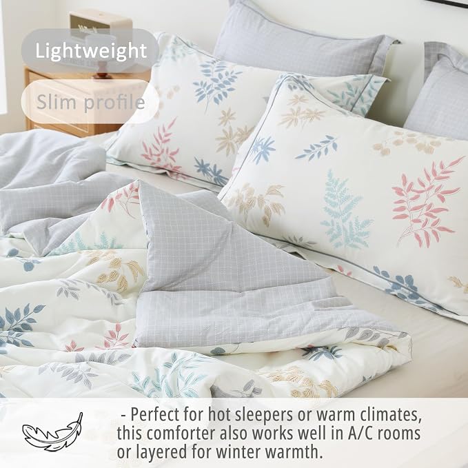 LEMIROE White Cotton Comforter King Size 3Pcs - Image 3