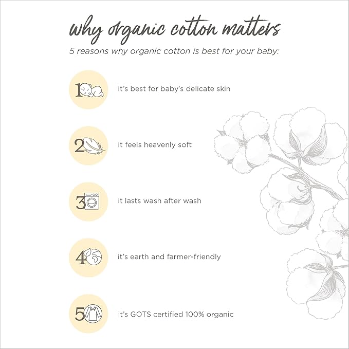 Burt's Bees Baby Essential Organic Cotton Fitted Crib Sheet, Breathable - Image 4