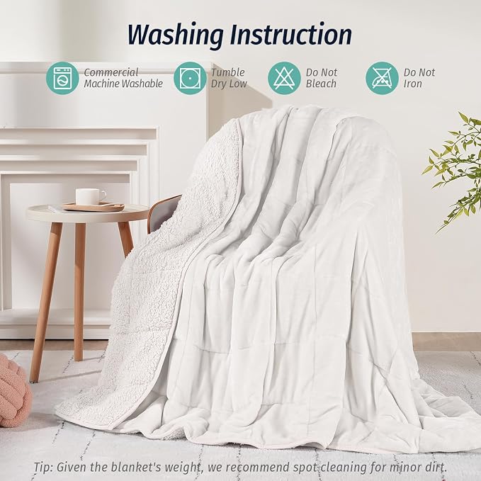 Wemore Sherpa Fleece Weighted Blanket - Image 6