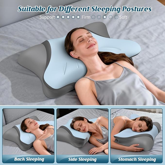 Cervical Pillow for Neck Pain Relief, Ergonomic Pillow for Sleeping, Neck - Image 6