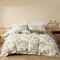 OAITE Duvet Cover Set King Size Floral Pattern 600 Thread Count Ultra Soft 100% by OAITE