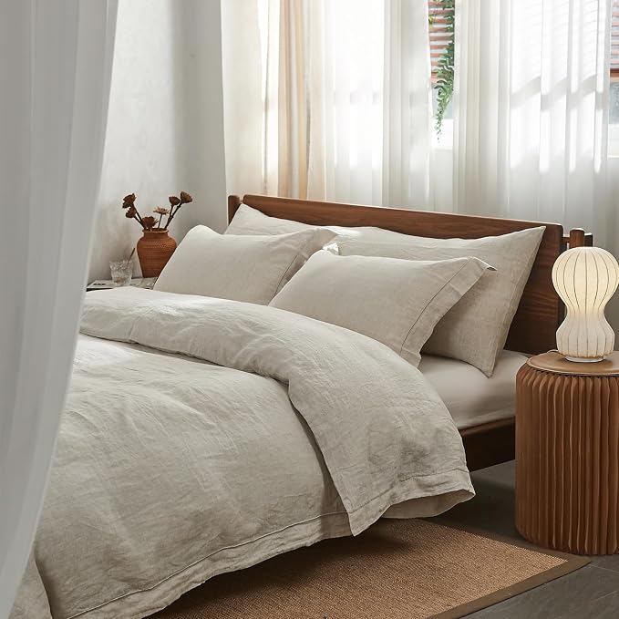 Simple&Opulence 100% Washed Linen Duvet Cover Set - Image 8