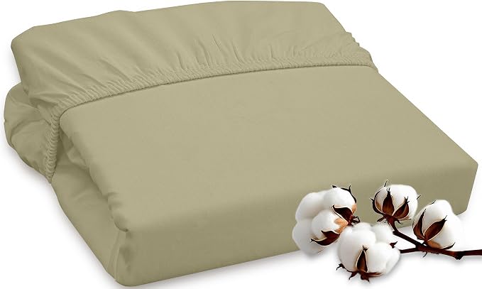 ROYALE LINENS 300 Thread Count 100% Long Staple Combed Cotton Fitted Sheet Twin by ROYALELINENS