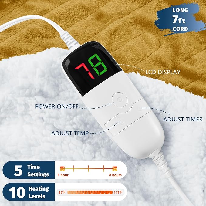 BOMOVA Heated Electric Throw Blanket - Image 2