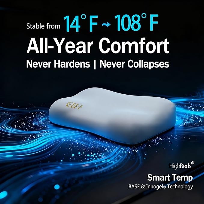 HighBeds Cervical Neck Pillow for Neck Pain Relief- Memory Foam Pillow for Side - Image 6