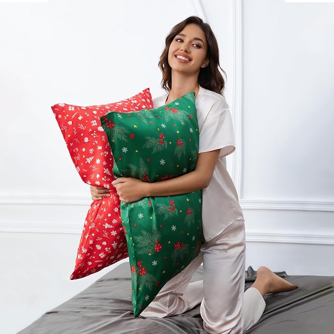 THXSILK Christmas Style 6A+ Grade Mulberry Silk Pillowcase - Image 7