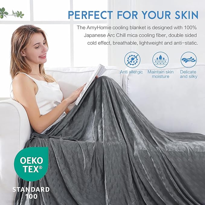 AmyHomie Cooling Blanket, Summer Blankets - Image 3