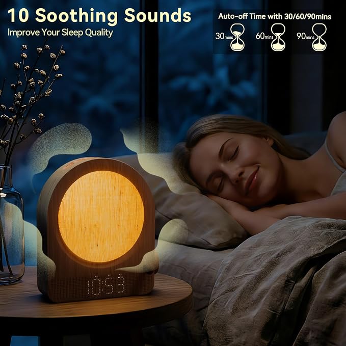 Vivilumens Gradual Sunrise Alarm Clock & White Noise Sound Machine - Image 8