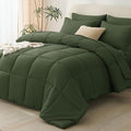 CozyLux King Size Comforter Set Olive Green by CozyLux
