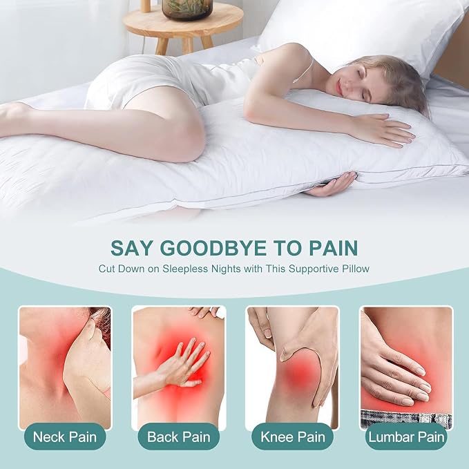 Oubonun Full Body Pillow for Sleeping-Adjustable Firm and Fluffy Body Pillows - Image 5