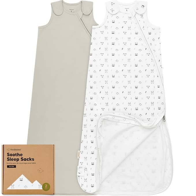 2-Pack Organic Baby Sleep Sacks, 100% Cotton by KeaBabies