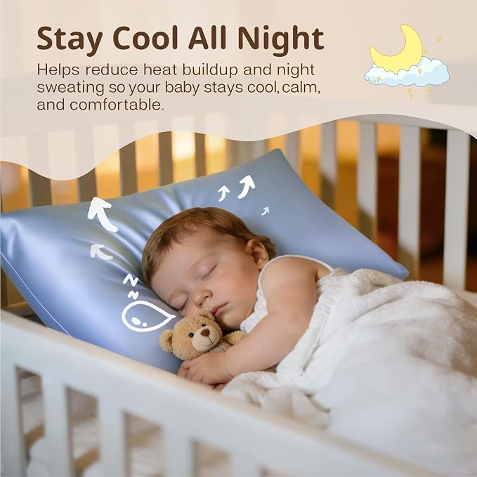 MR&HM Breathable Toddler Pillowcase 13"x18" Travel Pillow Case Set of 2 - Image 5