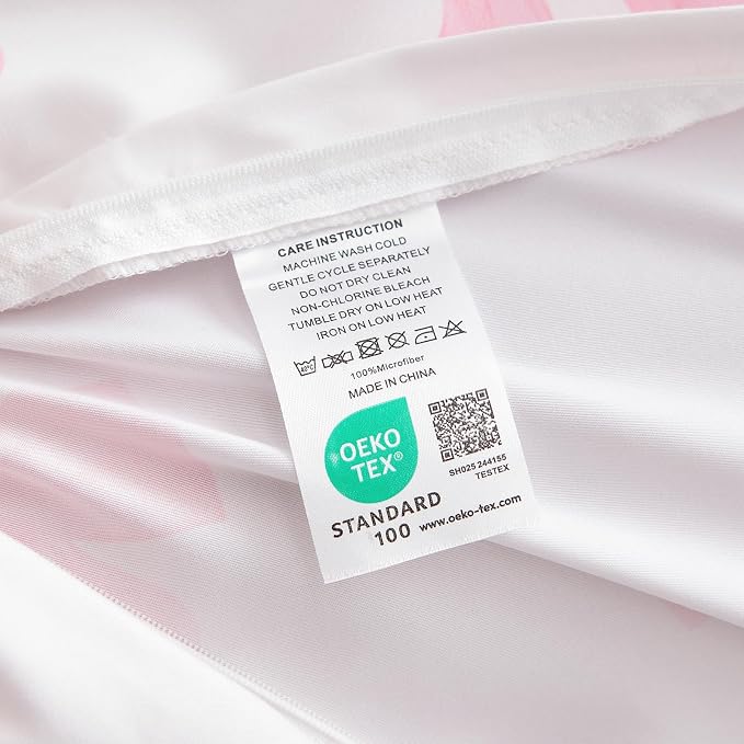 Nayoroom Pink Bow Duvet Cover Queen Size Heart Duvet Cover Coquette Bedding Set - Image 8
