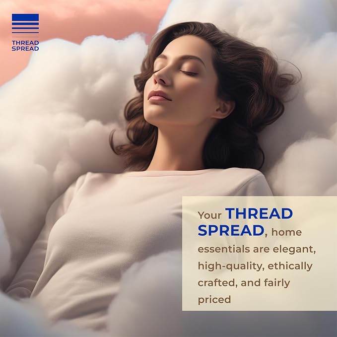 Thread Spread 100% Egyptian Cotton Pillow Cases Queen Size Set of 4 - Image 7