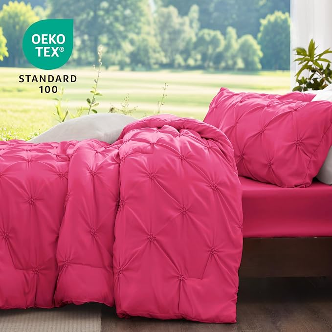 BEDELITE Hot Pink King Size Comforter Set - Image 3