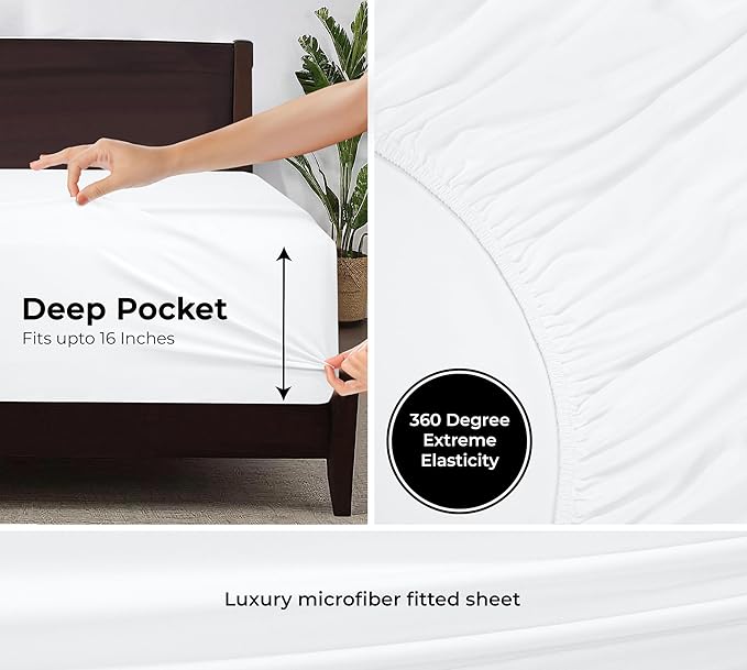 Royale Linens Fitted Sheet Twin XL - Image 3