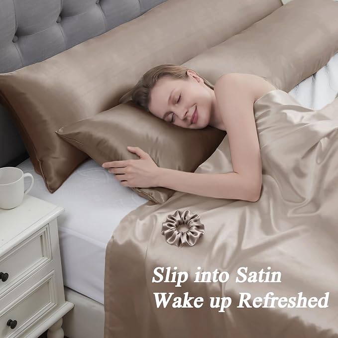 Satin Body Pillow Pillowcase 1pc, Silky Body Pillow Cover Similar to Silk - Image 2