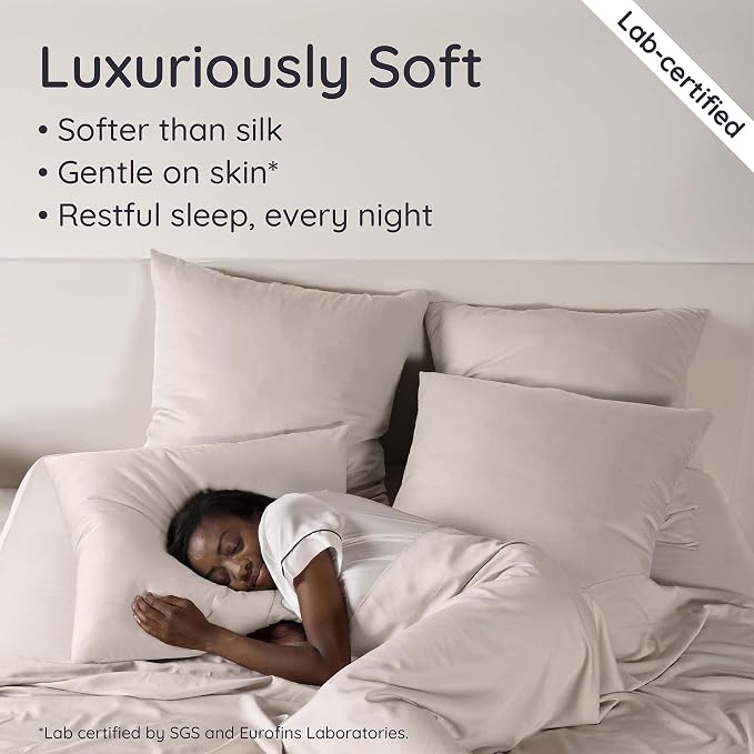 Bambaw 100% Viscose Derived from Bamboo Sheets King Size Set – 6pcs Deep Pocket - Image 4