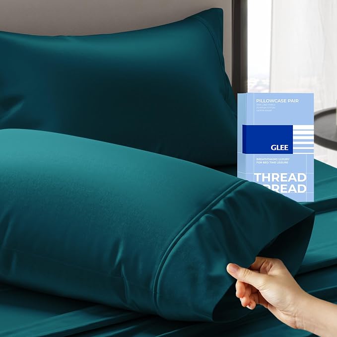 Thread Spread 100% Cotton Pillow Cases Queen Size Set of 2 by THREADSPREAD