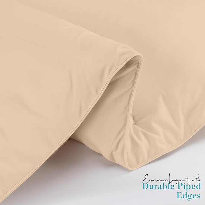 Utopia Bedding King Comforter Duvet Insert, Quilted Beige Comforter - Image 6