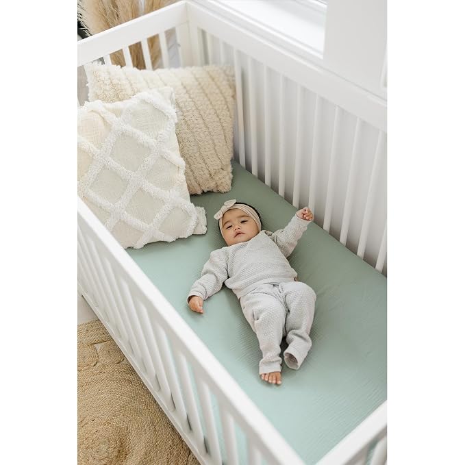 Konssy Muslin Crib Sheets for Girl Boy - Image 3