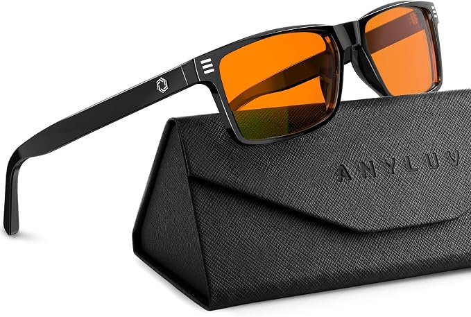 ANYLUV Blue Light Glasses Men Woman, Eye Strain Relief Eye Protection by ANYLUV