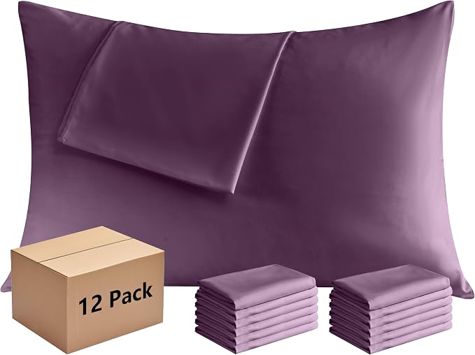 Pillowcases Queen 12 Pack, 20x30 Pillow Cases by Culve