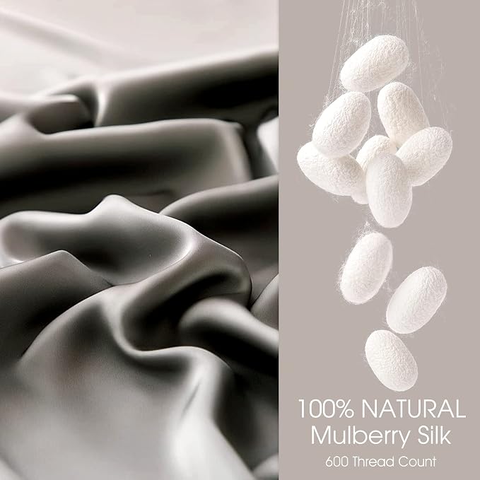 100% Silk Pillowcase for Hair and Skin Toddler Size 2 Pack Mulberry Silk Pillow - Image 2