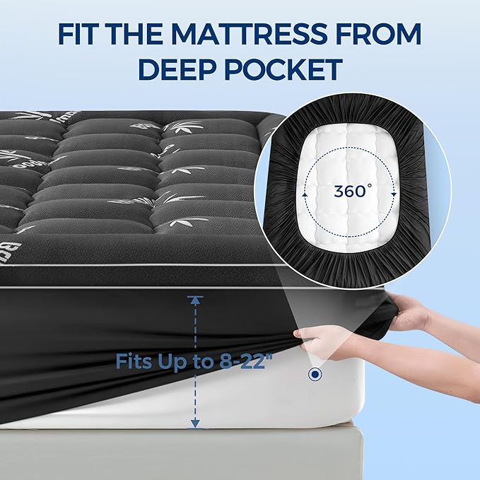 Mattress Topper Twin Size, Cooling Extra Thick Breathable Viscose Made from - Image 6