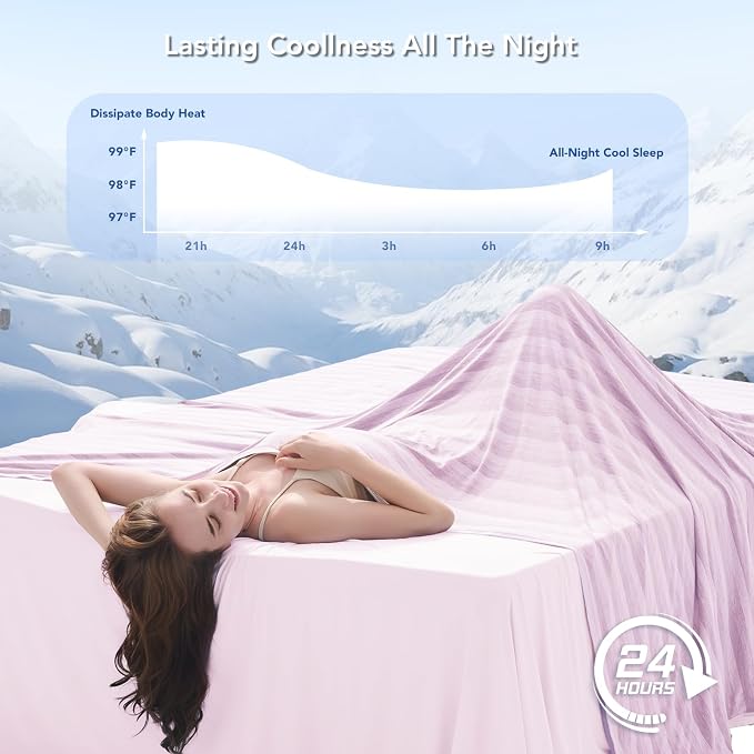 GOHERO Cooling Blanket for Couples- 60"x90" Summer Cooling Throw Blanket for - Image 3