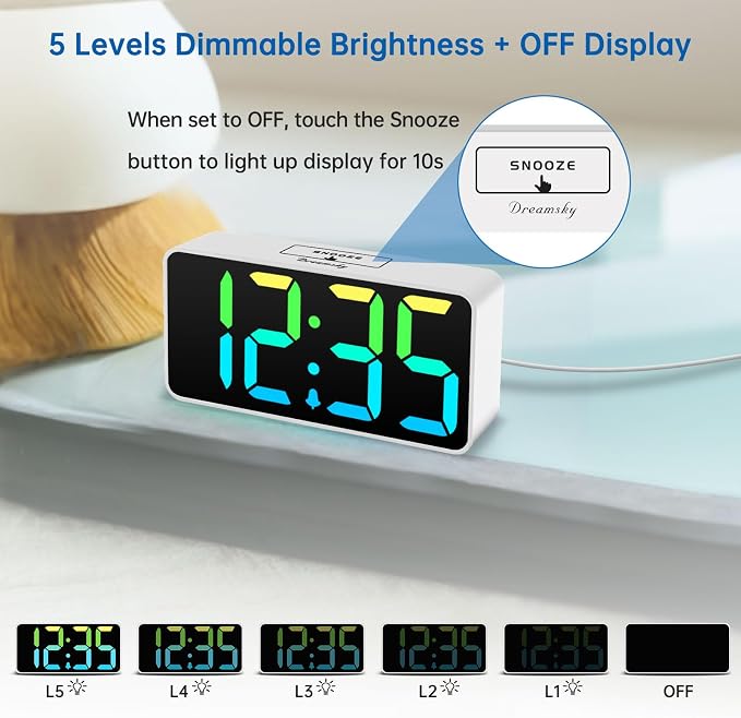 DreamSky Small Digital Alarm Clock - Image 5