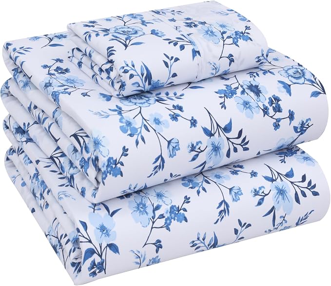 RUVANTI 100% Cotton Sheets – Twin XL Size Percale Bedding, Cooling & Breathable by Ruvanti