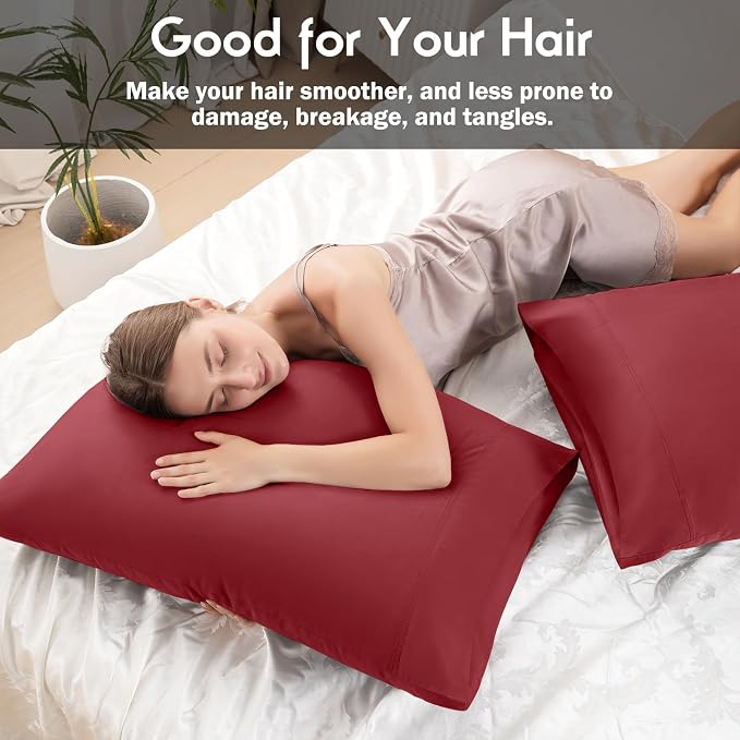 Pillowcases Queen Size 2 Pack, Viscose Cooling Pillow Cases - Image 5